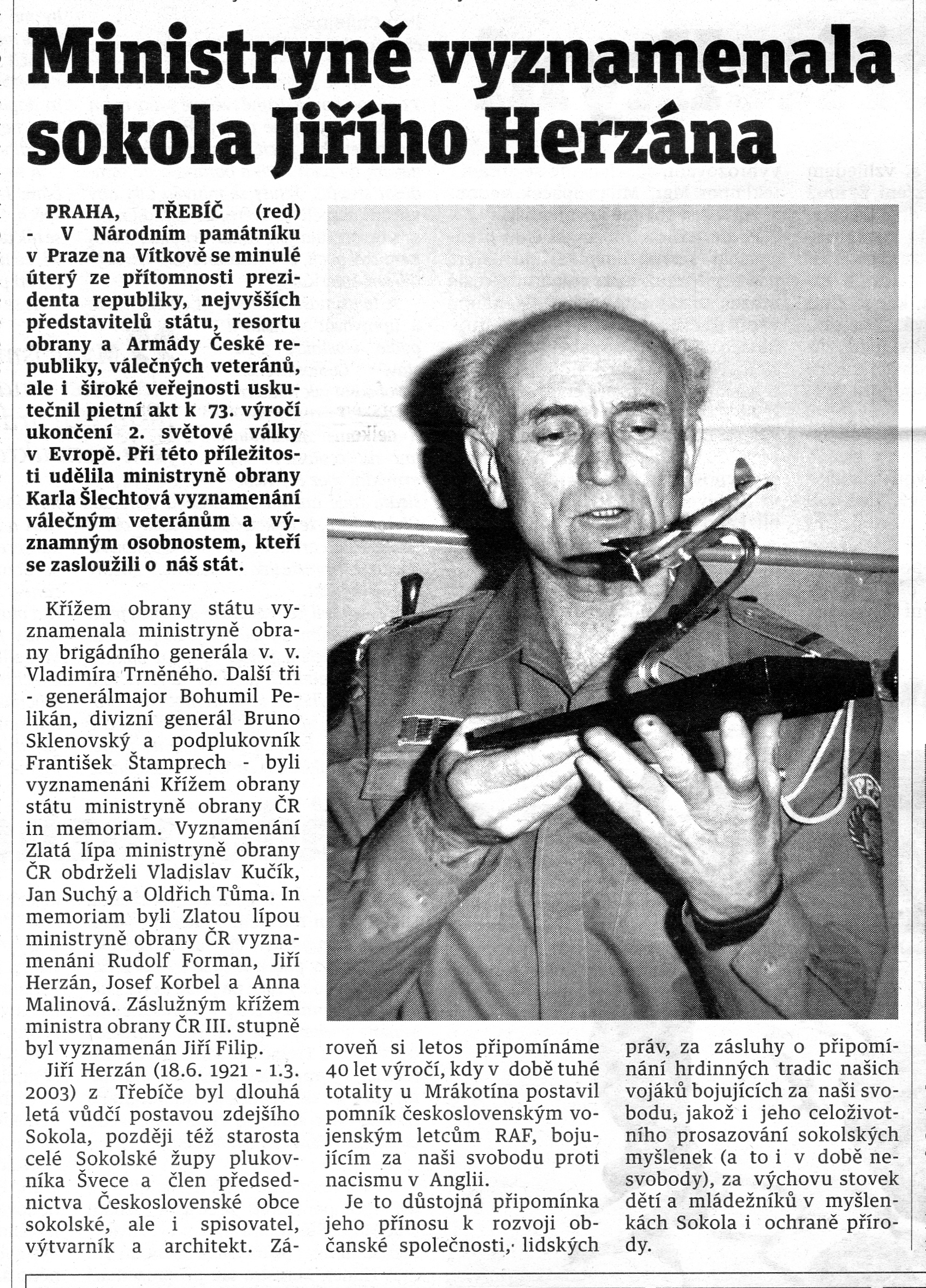Článek Horácké noviny 16.5.2018